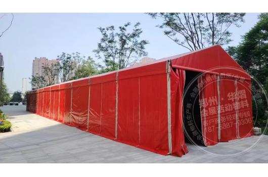 郑州6米跨度红色交房篷房出租桌椅租赁